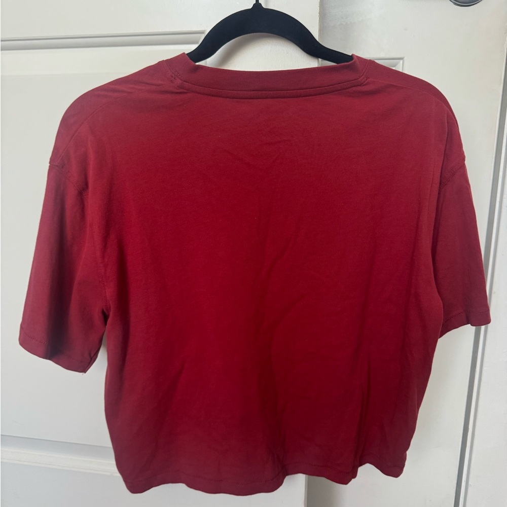 Fabletics Deep Red Crew Neck Tee - Picture 2 of 3